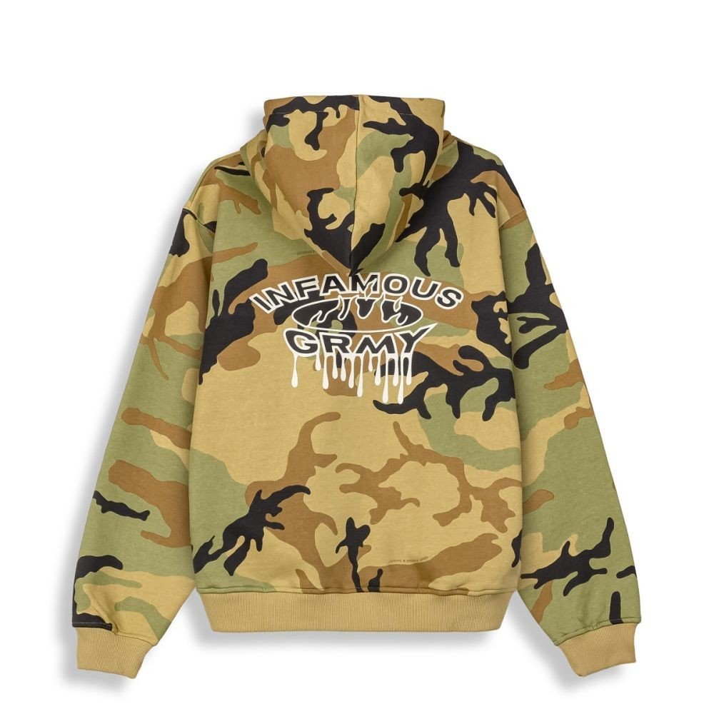 Sudadera Grimey Capucha Follow The Dollar Brown Camo
