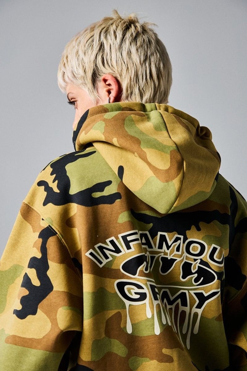 Sudadera Grimey Capucha Follow The Dollar Brown Camo