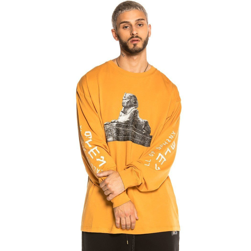 Grimey Call Of Yore Long Sleeve Tee Brown  GLS134-BRW