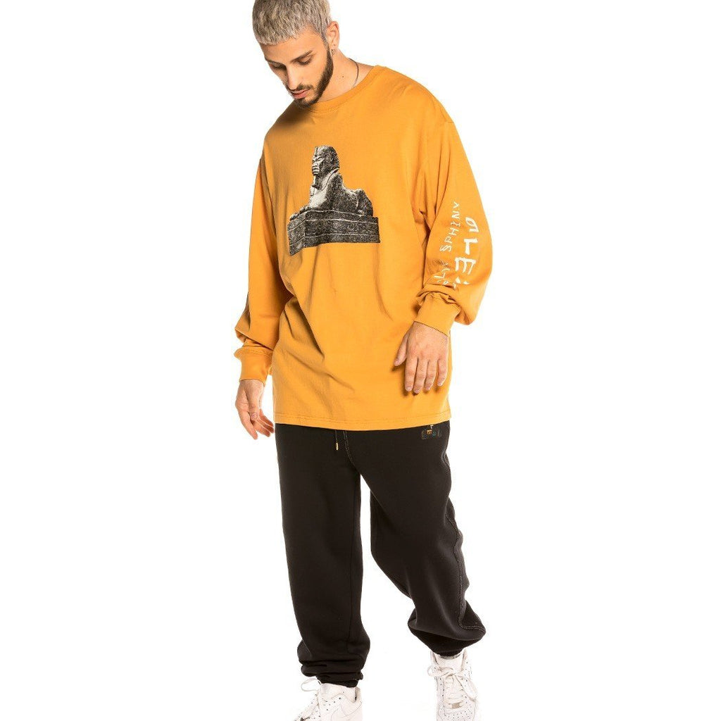 Grimey Call Of Yore Long Sleeve Tee Brown  GLS134-BRW
