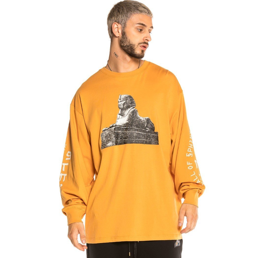 Grimey Call Of Yore Long Sleeve Tee Brown  GLS134-BRW