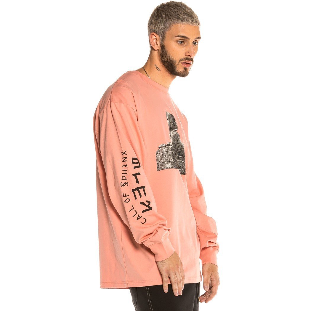 Grimey Call Of Yore Long Sleeve Tee Pink GLS134-PNK