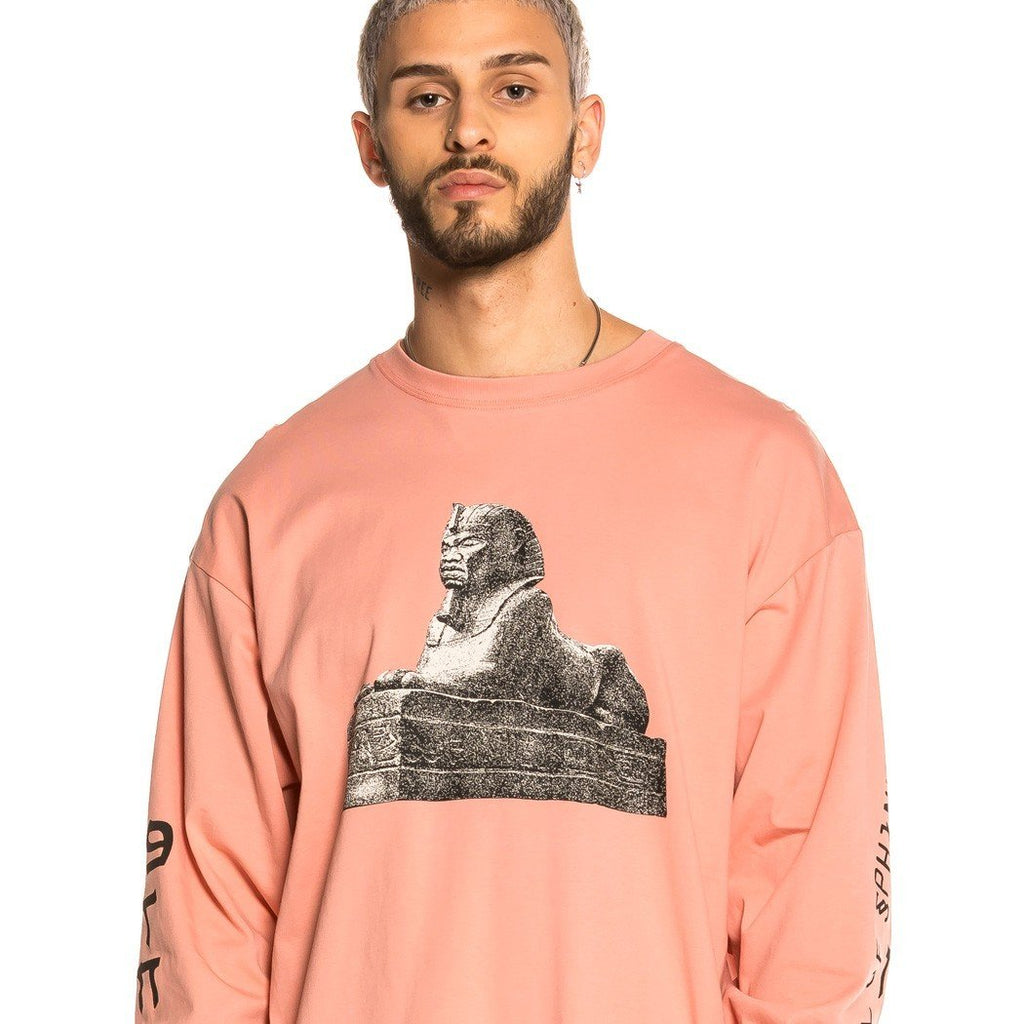 Grimey Call Of Yore Long Sleeve Tee Pink GLS134-PNK