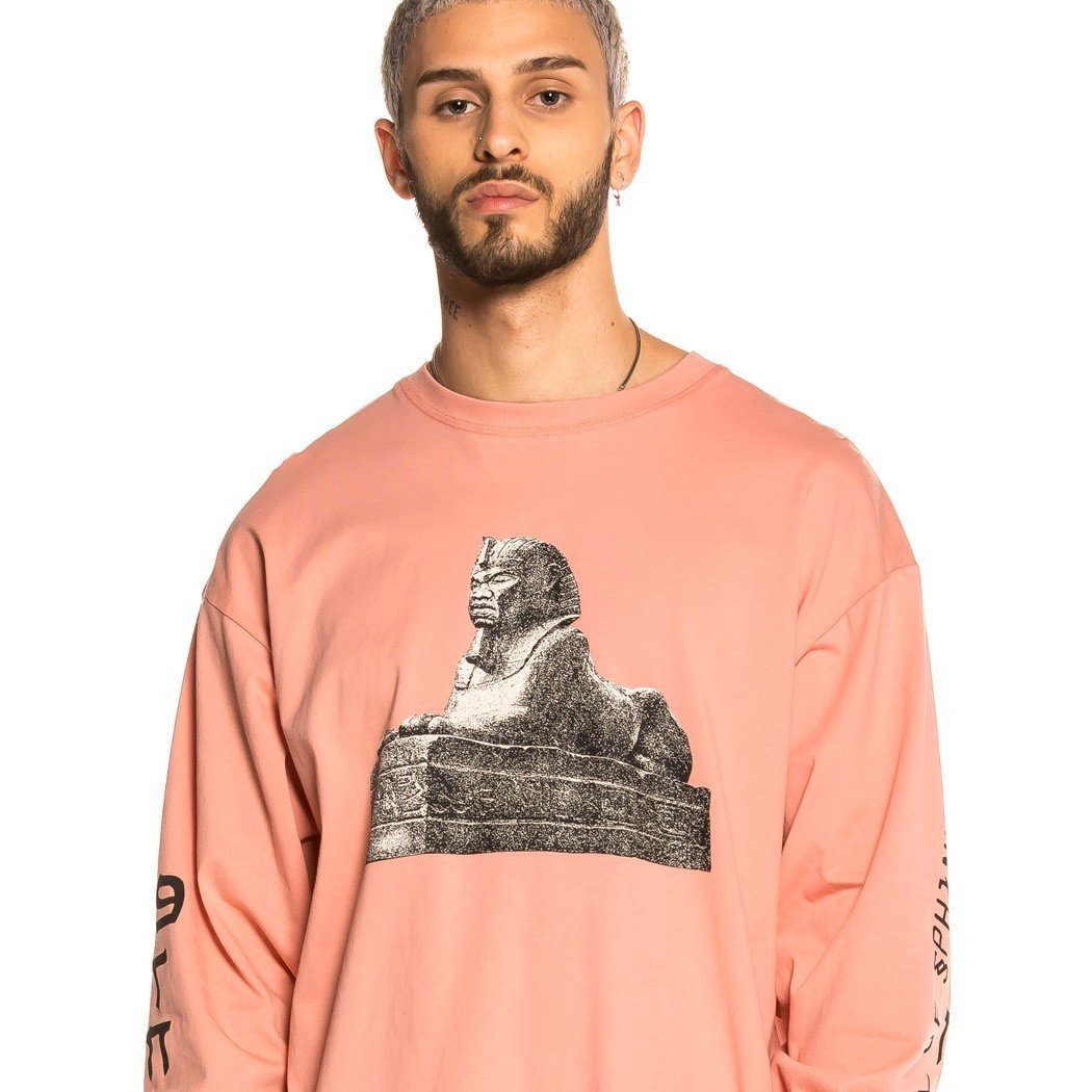 Grimey Call Of Yore Long Sleeve Tee Pink GLS134-PNK