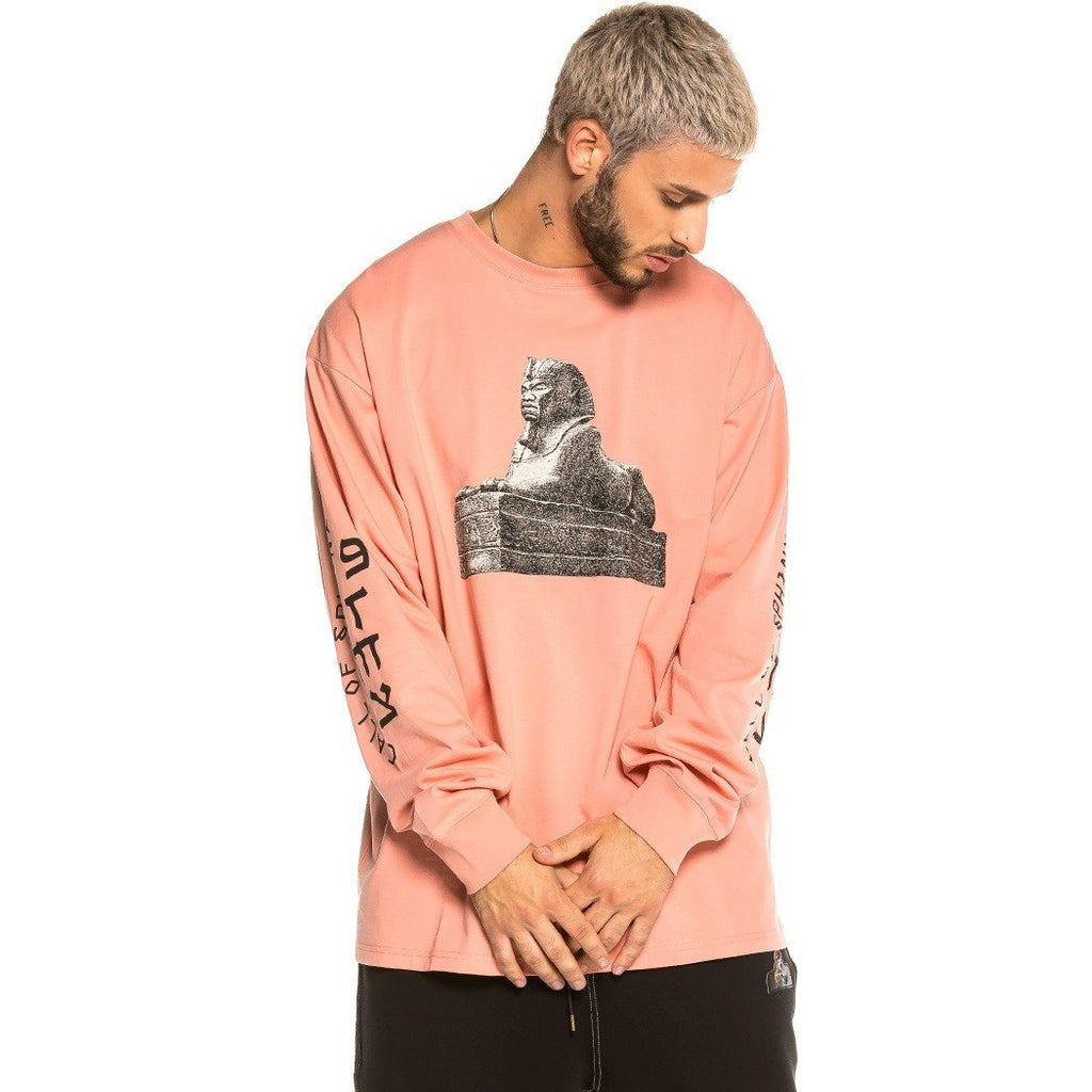 Grimey Call Of Yore Long Sleeve Tee Pink GLS134-PNK
