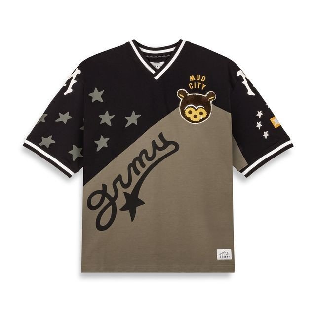 Camiseta Mud'S The Residence V Neck Oversized Black