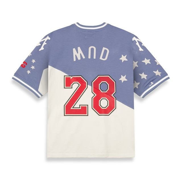 Camiseta Mud'S The Residence V Neck Oversized Blue