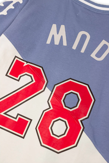 Camiseta Mud'S The Residence V Neck Oversized Blue