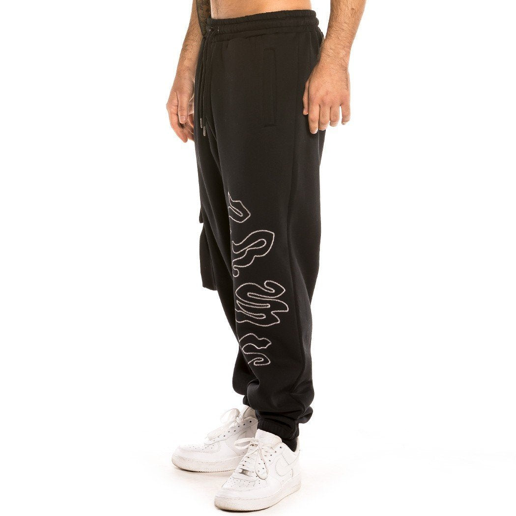 Grimey Yoga Fire Sweatpants Black GRTS189-BLK