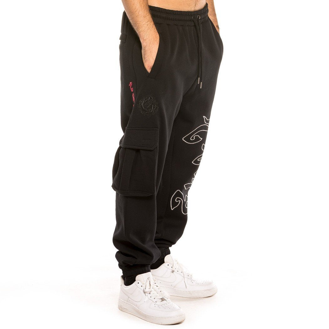 Grimey Yoga Fire Sweatpants Black GRTS189-BLK