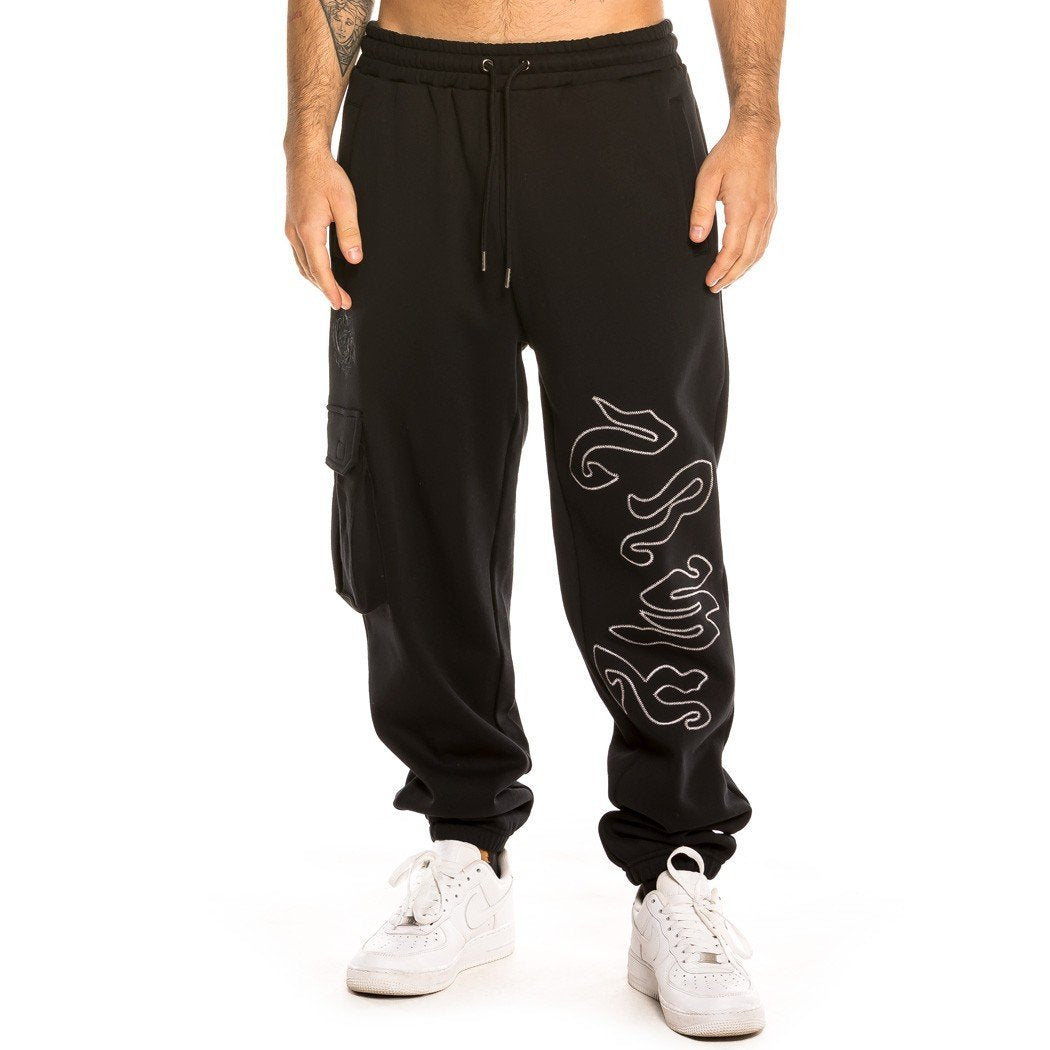 Grimey Yoga Fire Sweatpants Black GRTS189-BLK