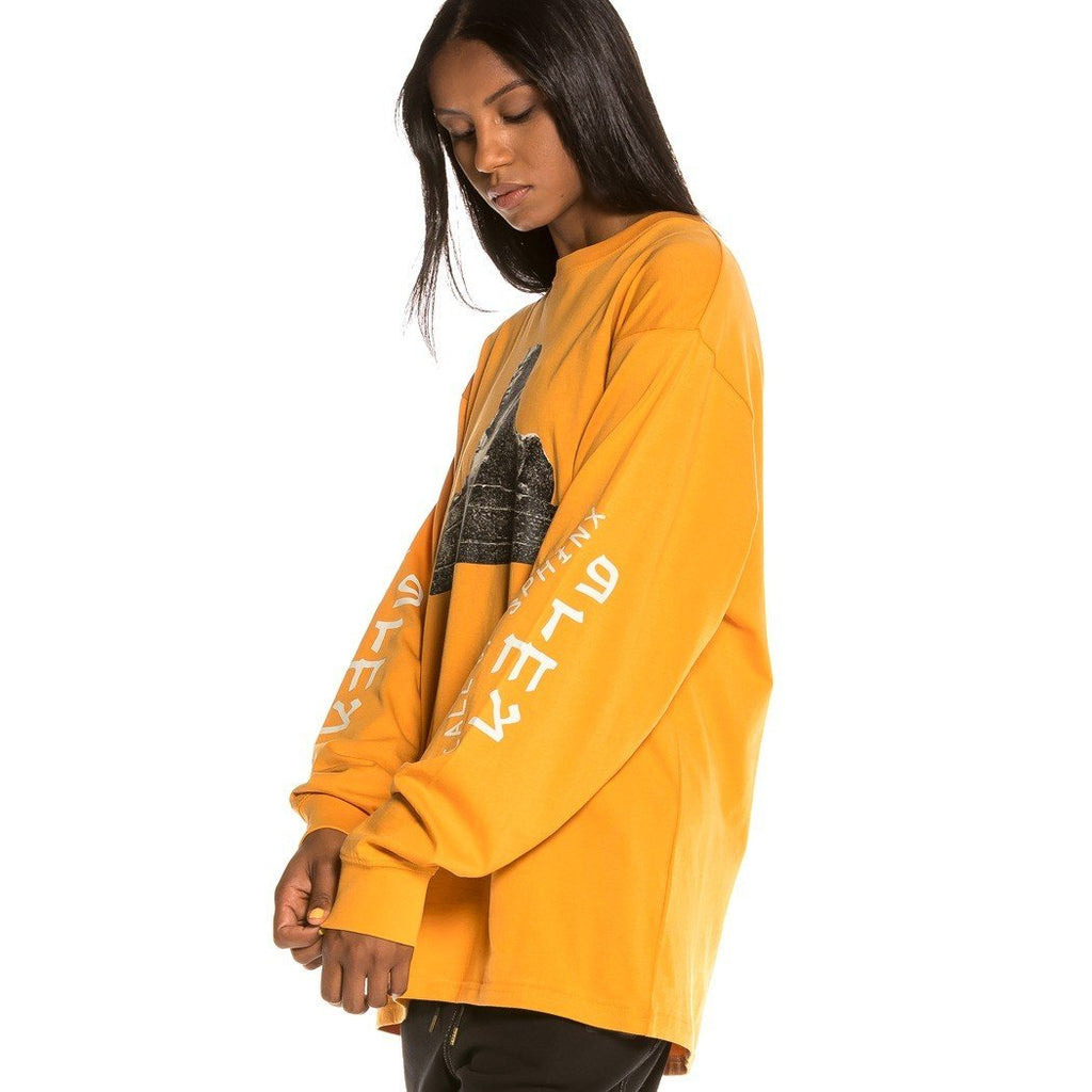 Grimey Call Of Yore Long Sleeve Tee Brown  GLS134-BRW