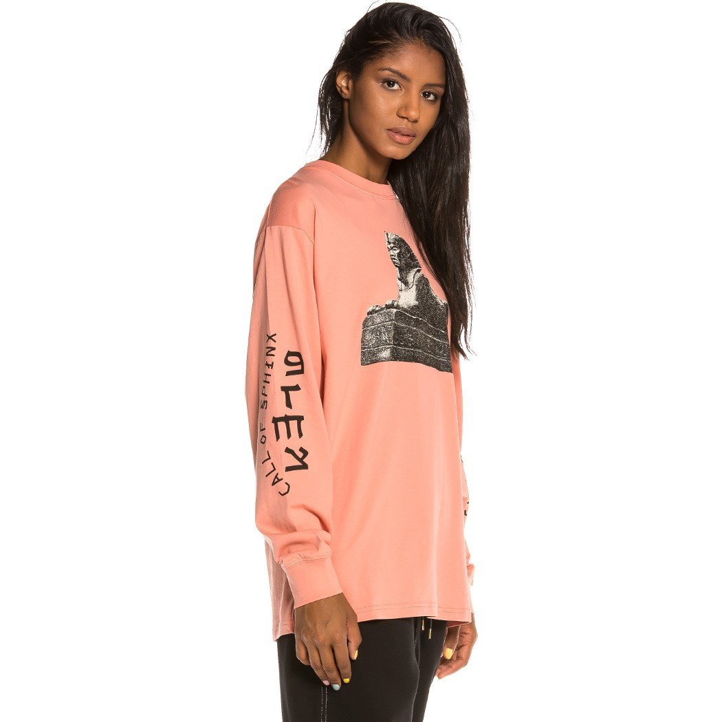 Grimey Call Of Yore Long Sleeve Tee Pink GLS134-PNK