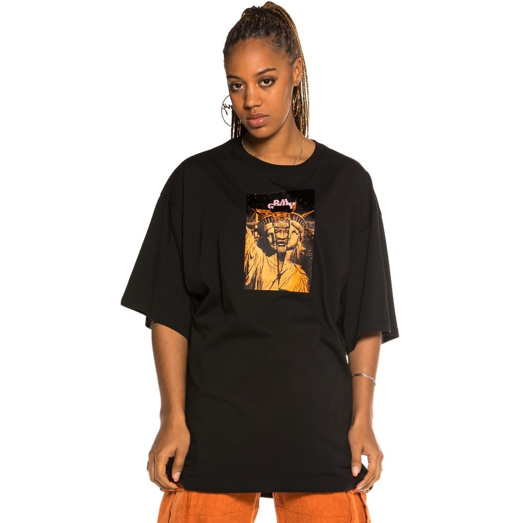 Grimey Liveution Unisex Black Tee GA585-BLK