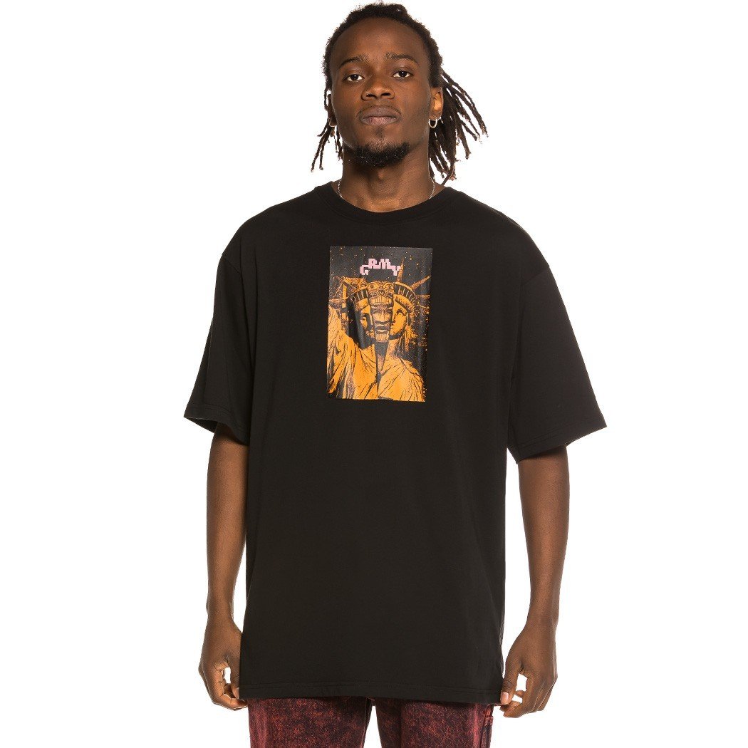 Grimey Liveution Unisex Black Tee GA585-BLK