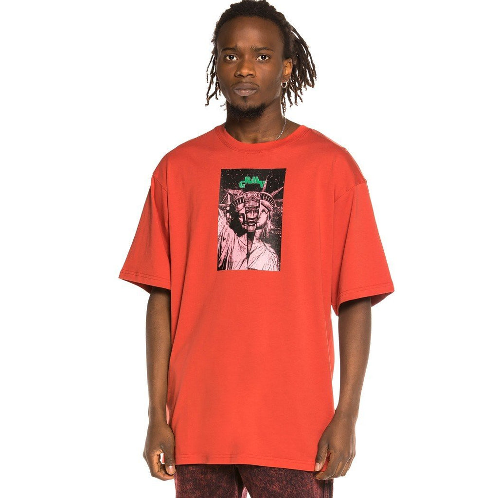 Grimey Liveution Unisex Red Tee GA585-RED