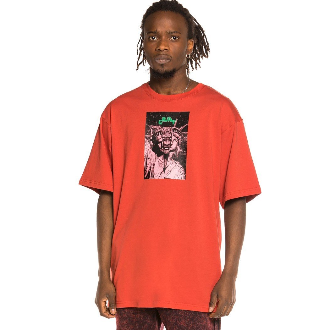 Grimey Liveution Unisex Red Tee GA585-RED