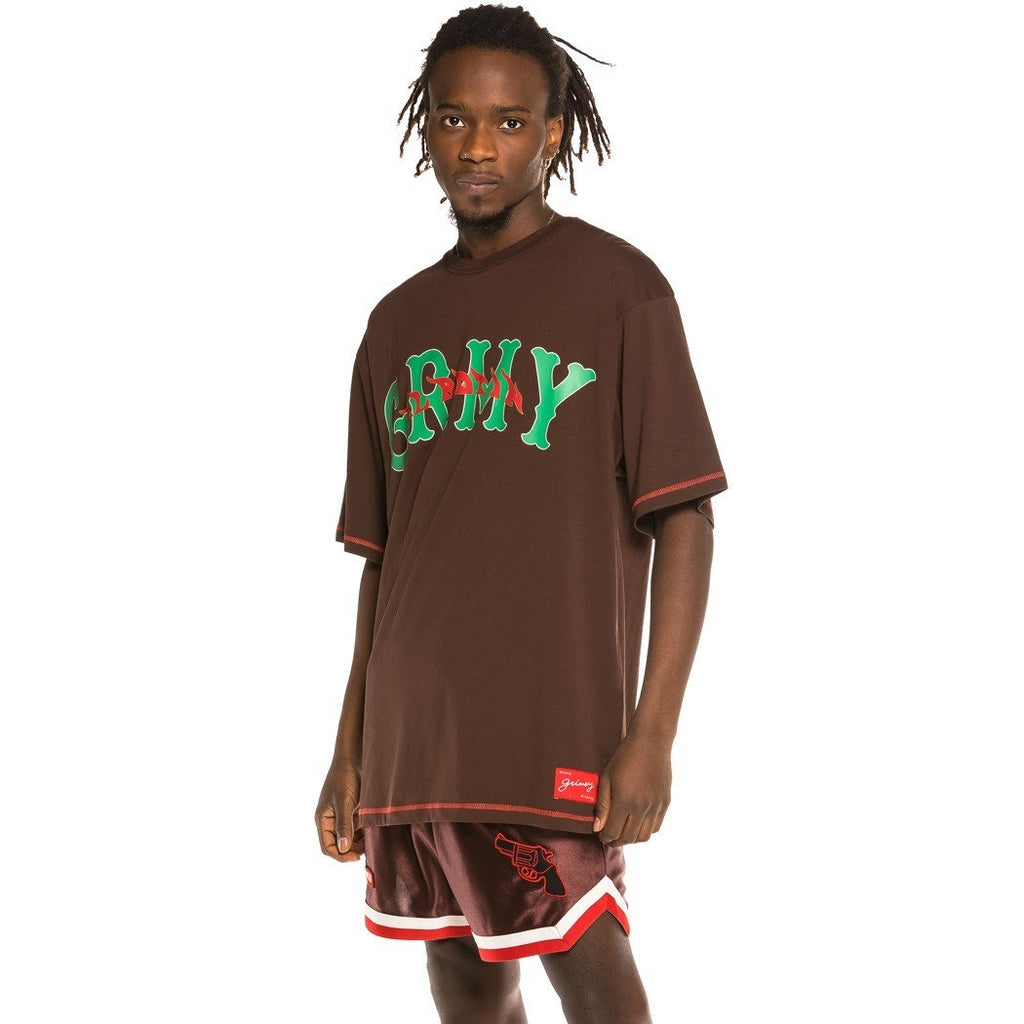 Grimey The Loot El Botin Unisex Brown Tee GA588-BRW