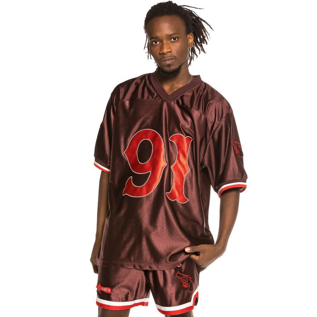 Grimey The Loot Football Jersey Brown GFJ107-BRW