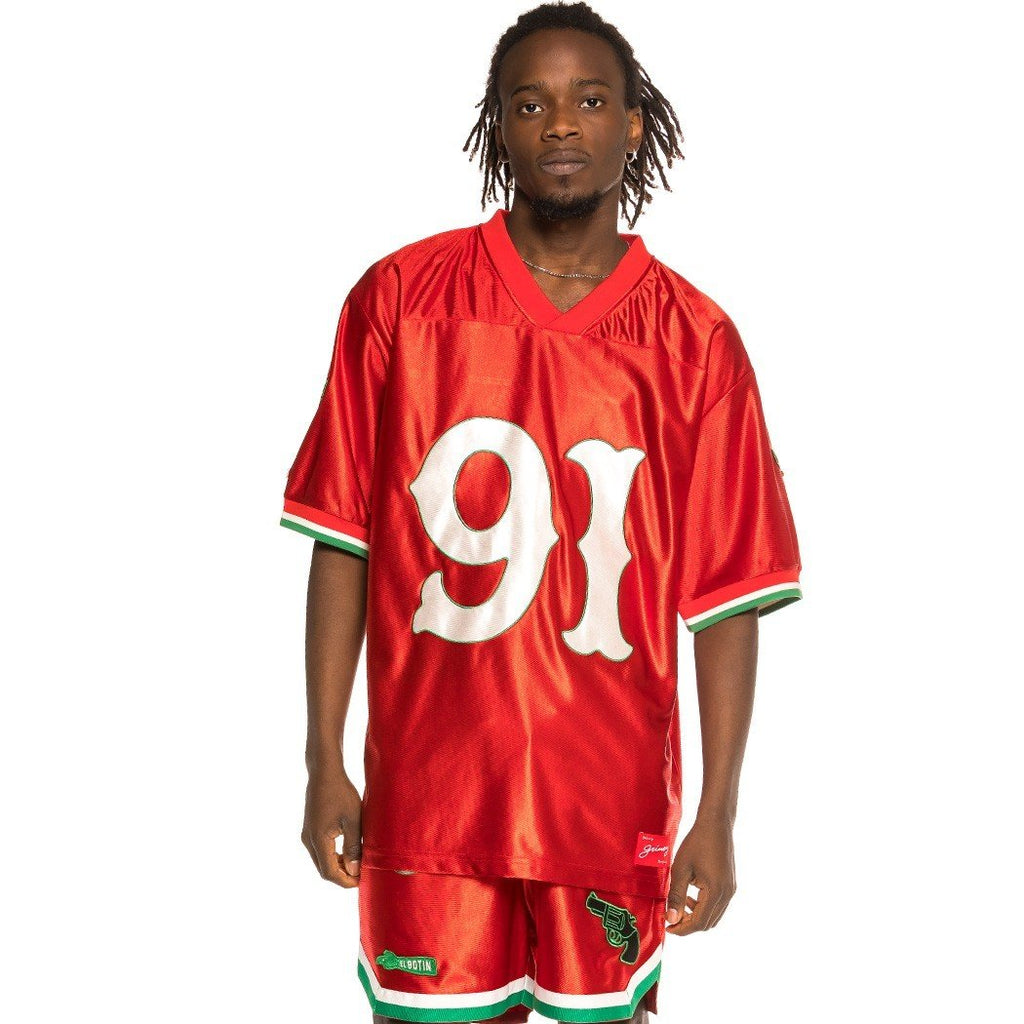 Grimey The Loot Football Jersey Red GFJ107-RED
