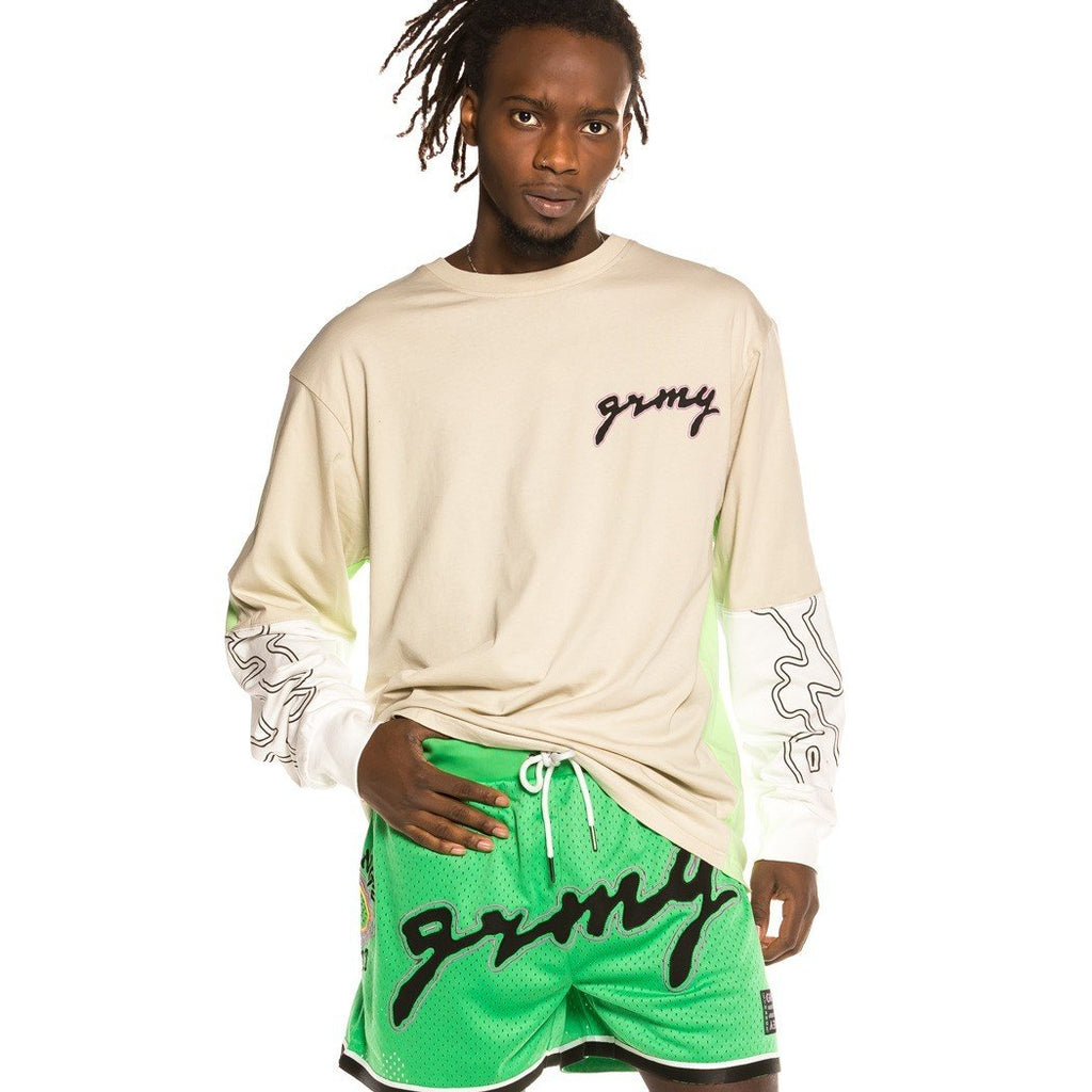 Grimey Strange Fruit Long Sleeve Tee Grey GLS136-GRE