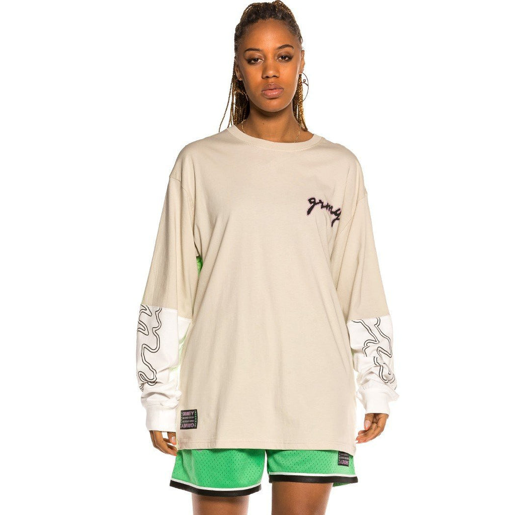 Grimey Strange Fruit Long Sleeve Tee Grey GLS136-GRE