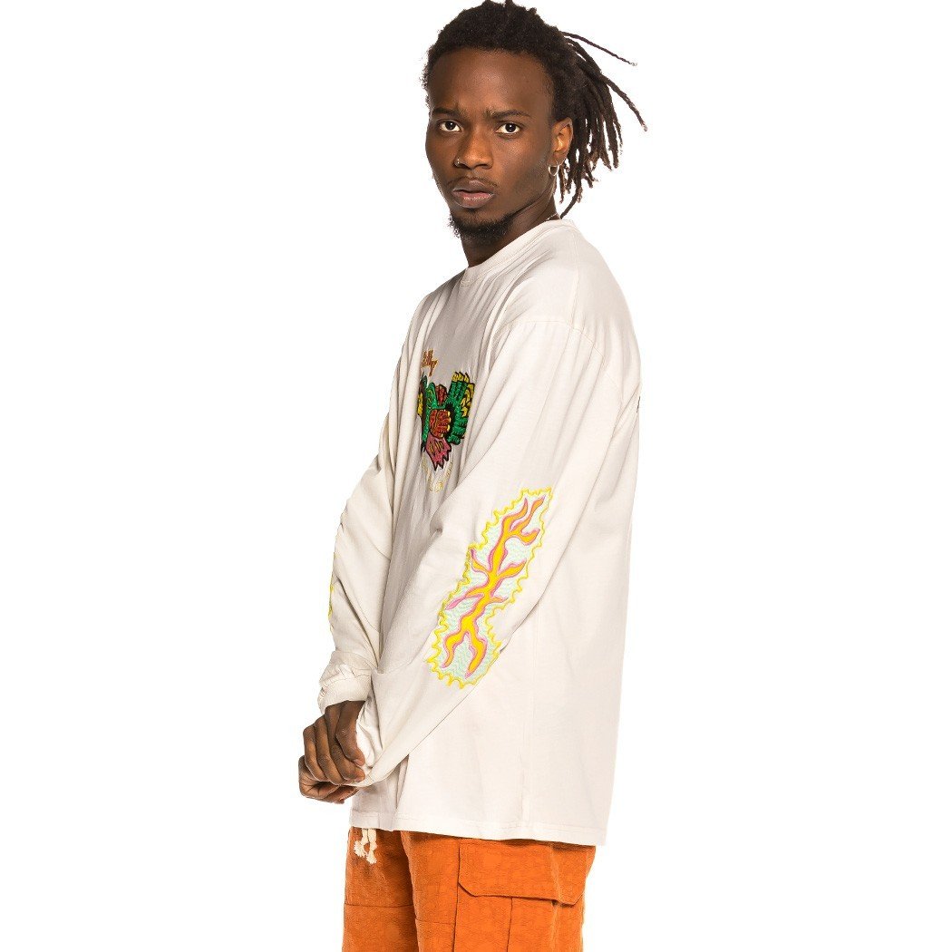 Grimey Liveution Long Sleeve Tee White GLS137-WHT