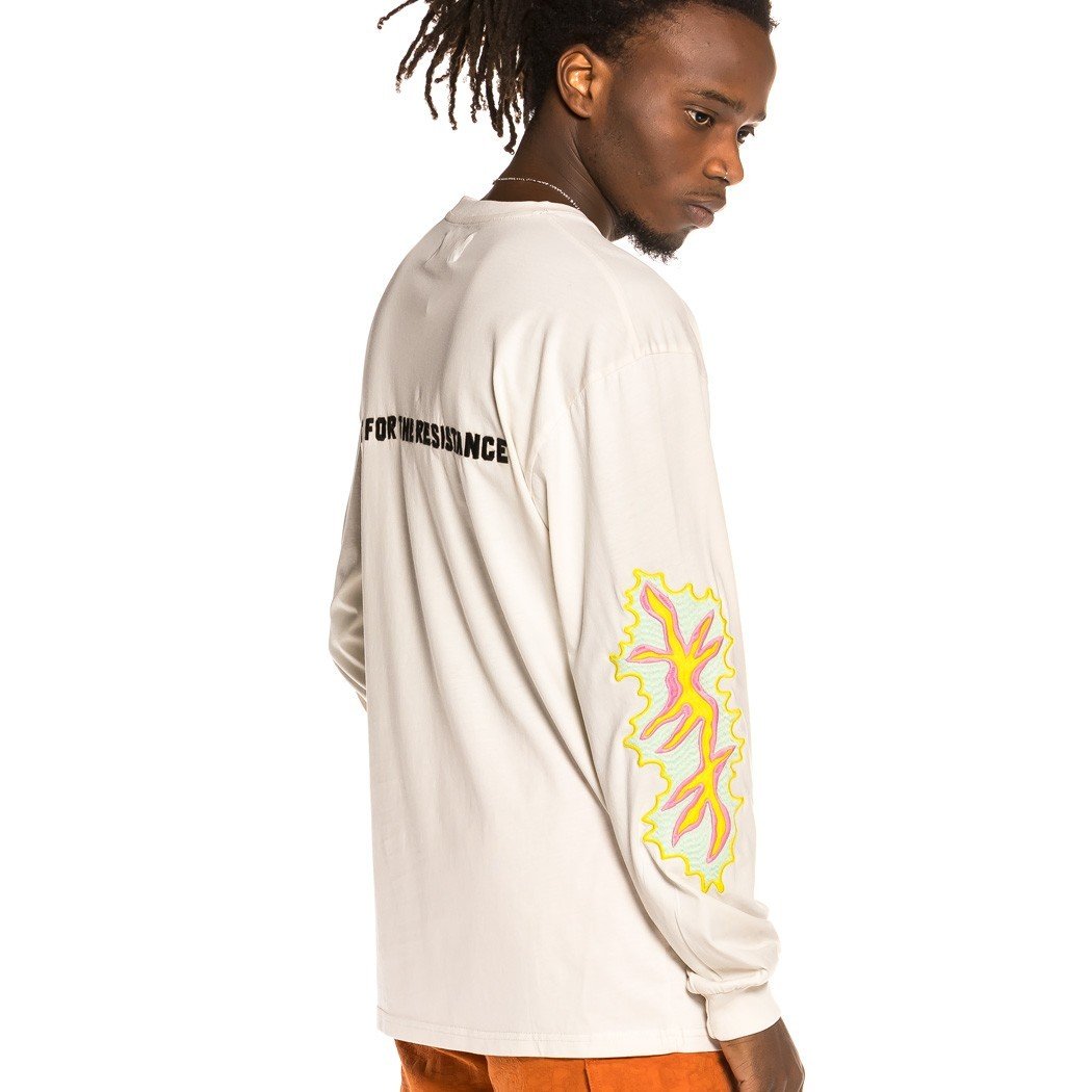 Grimey Liveution Long Sleeve Tee White GLS137-WHT