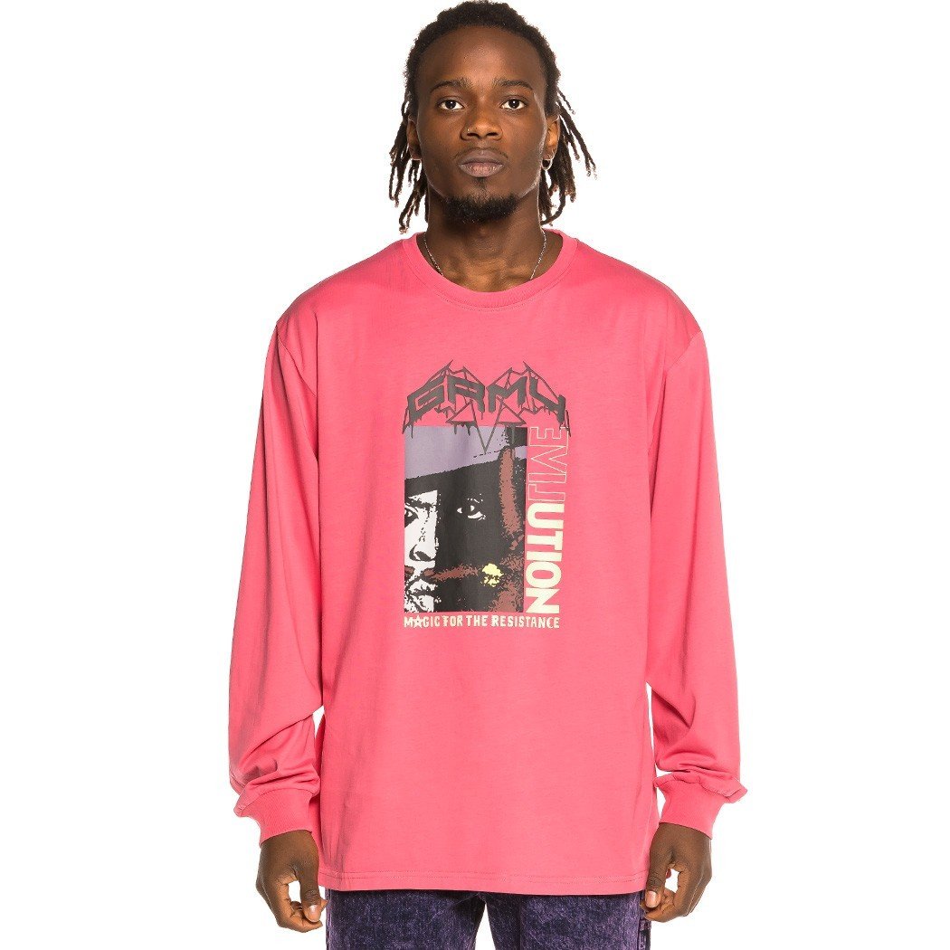 Grimey Liveution Magic 4 Resistance Long Sleeve Tee Pink GLS138-PNK