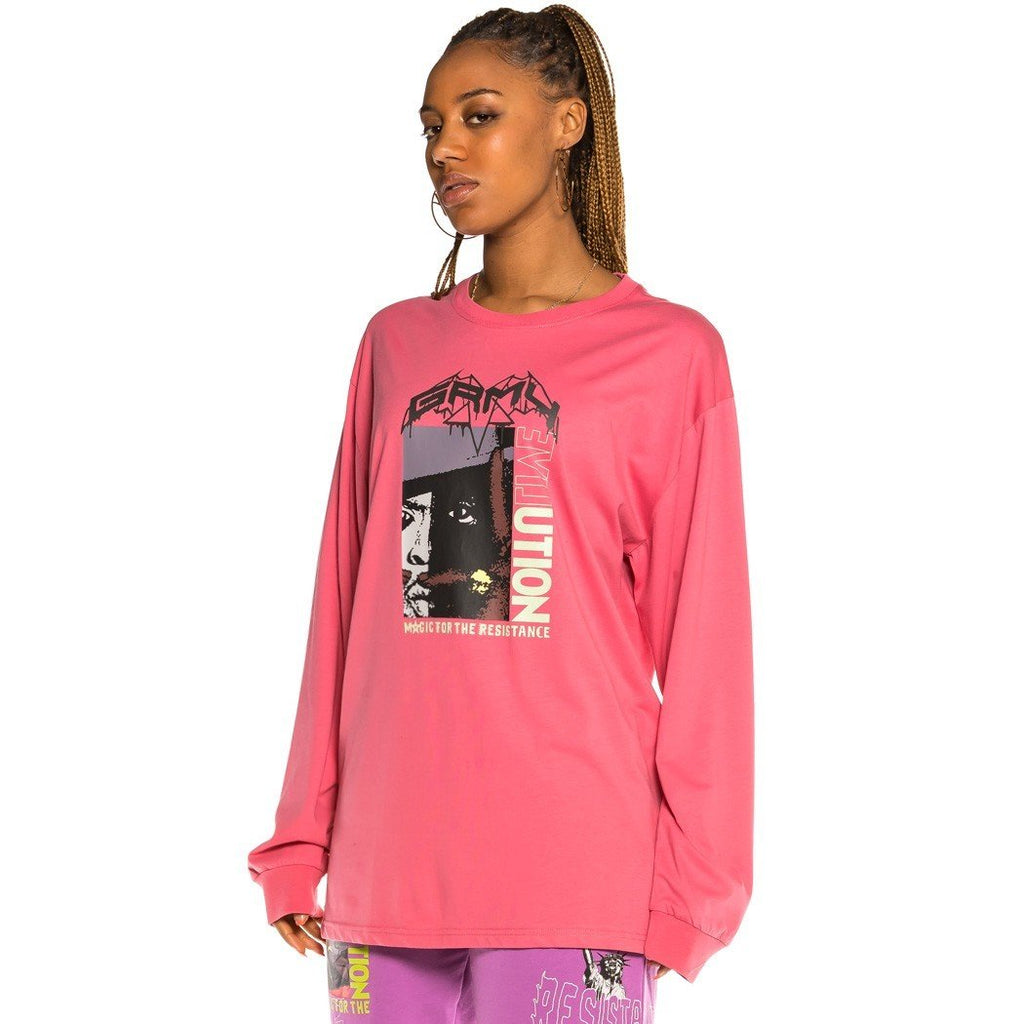 Grimey Liveution Magic 4 Resistance Long Sleeve Tee Pink GLS138-PNK