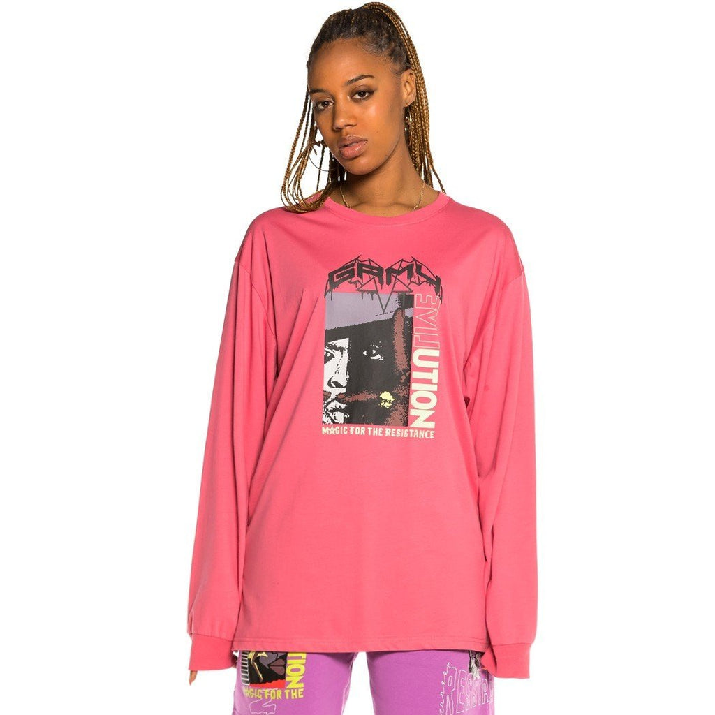 Grimey Liveution Magic 4 Resistance Long Sleeve Tee Pink GLS138-PNK