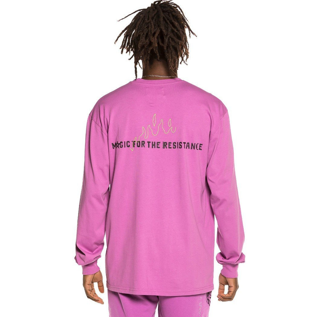 Grimey Liveution Magic 4 Resistance Long Sleeve Tee Purple GLS138-PRP