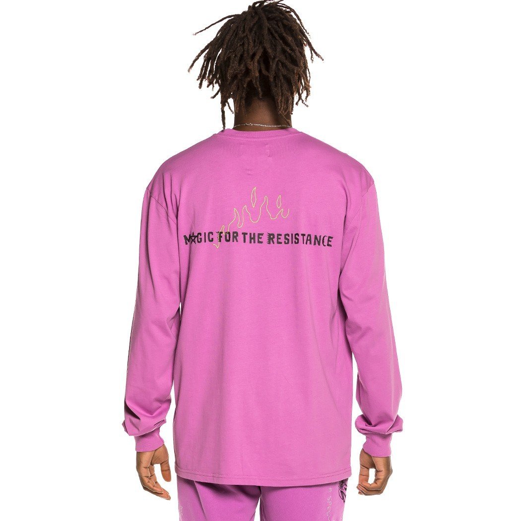 Grimey Liveution Magic 4 Resistance Long Sleeve Tee Purple GLS138-PRP