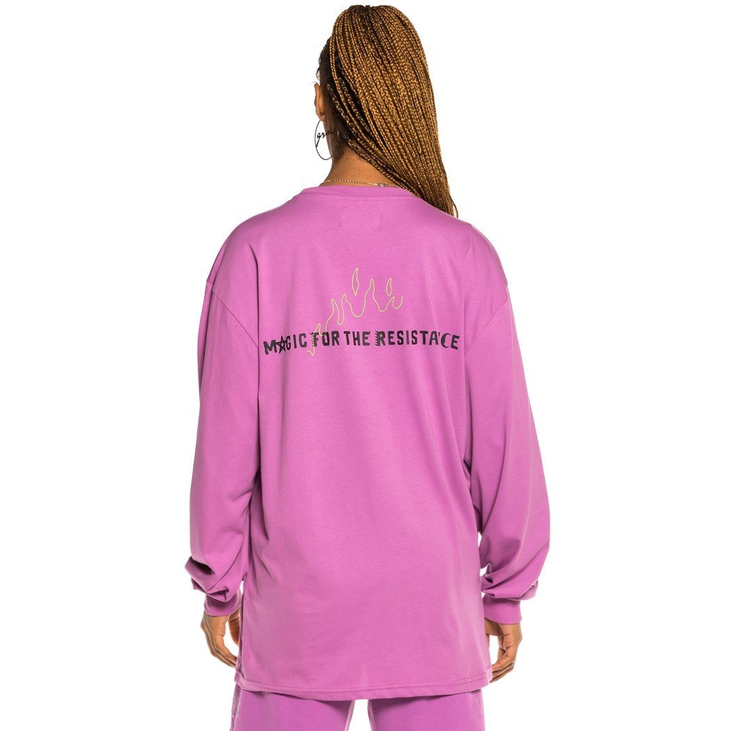 Grimey Liveution Magic 4 Resistance Long Sleeve Tee Purple GLS138-PRP