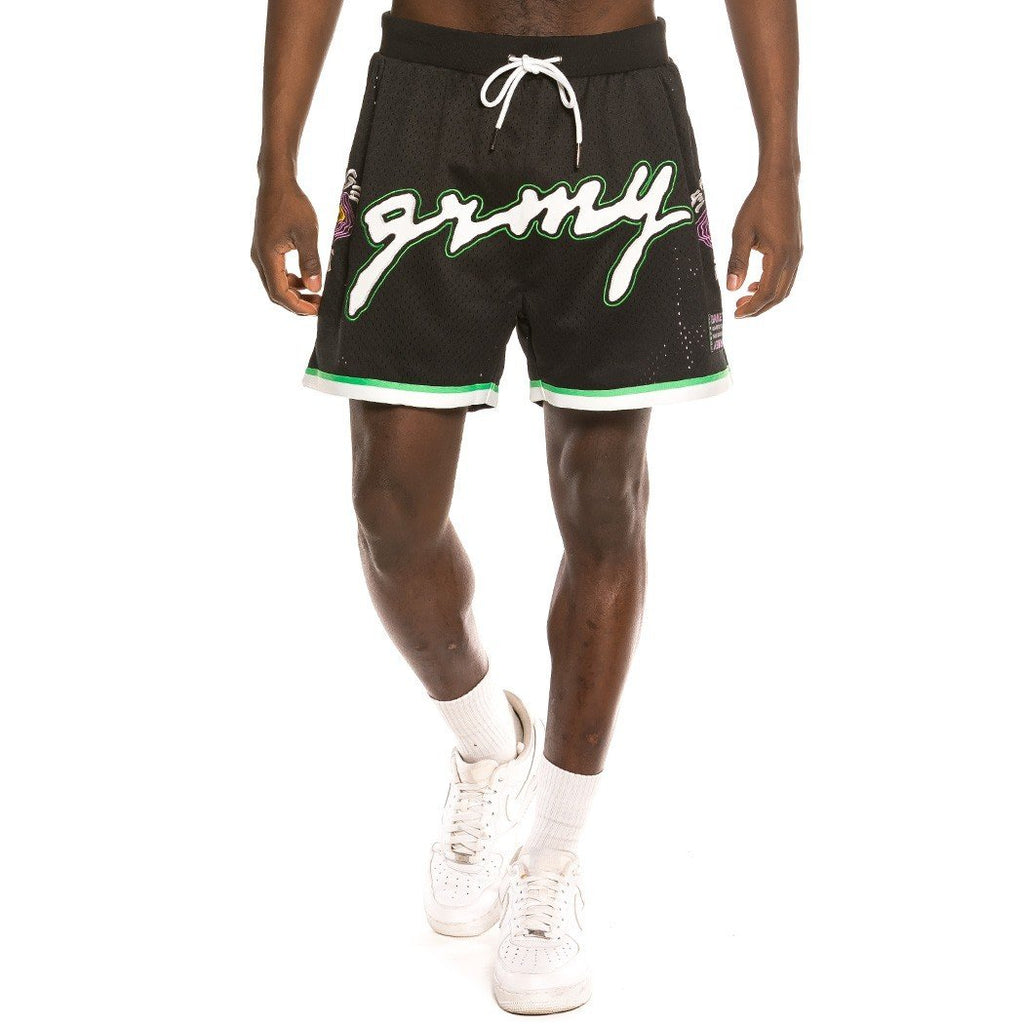 Grimey "Strange Fruit" Mesh Short Black GPSS142-BLK