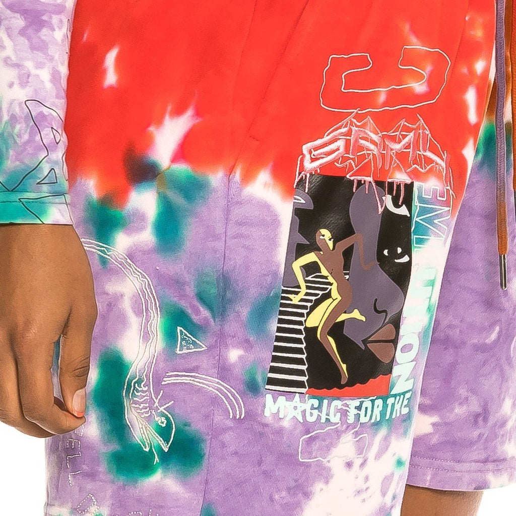 Bermuda Unisex Grimey "Liveution Magic 4 Resistance" Tie Dye GSS143-TDE
