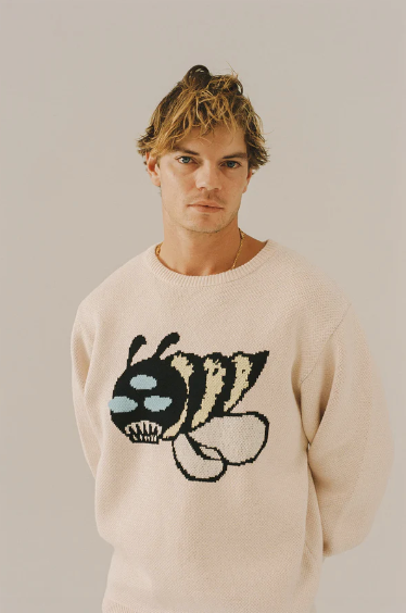 Suéter The Swarm Dc Shoes X Grimey Raw Honey Pink