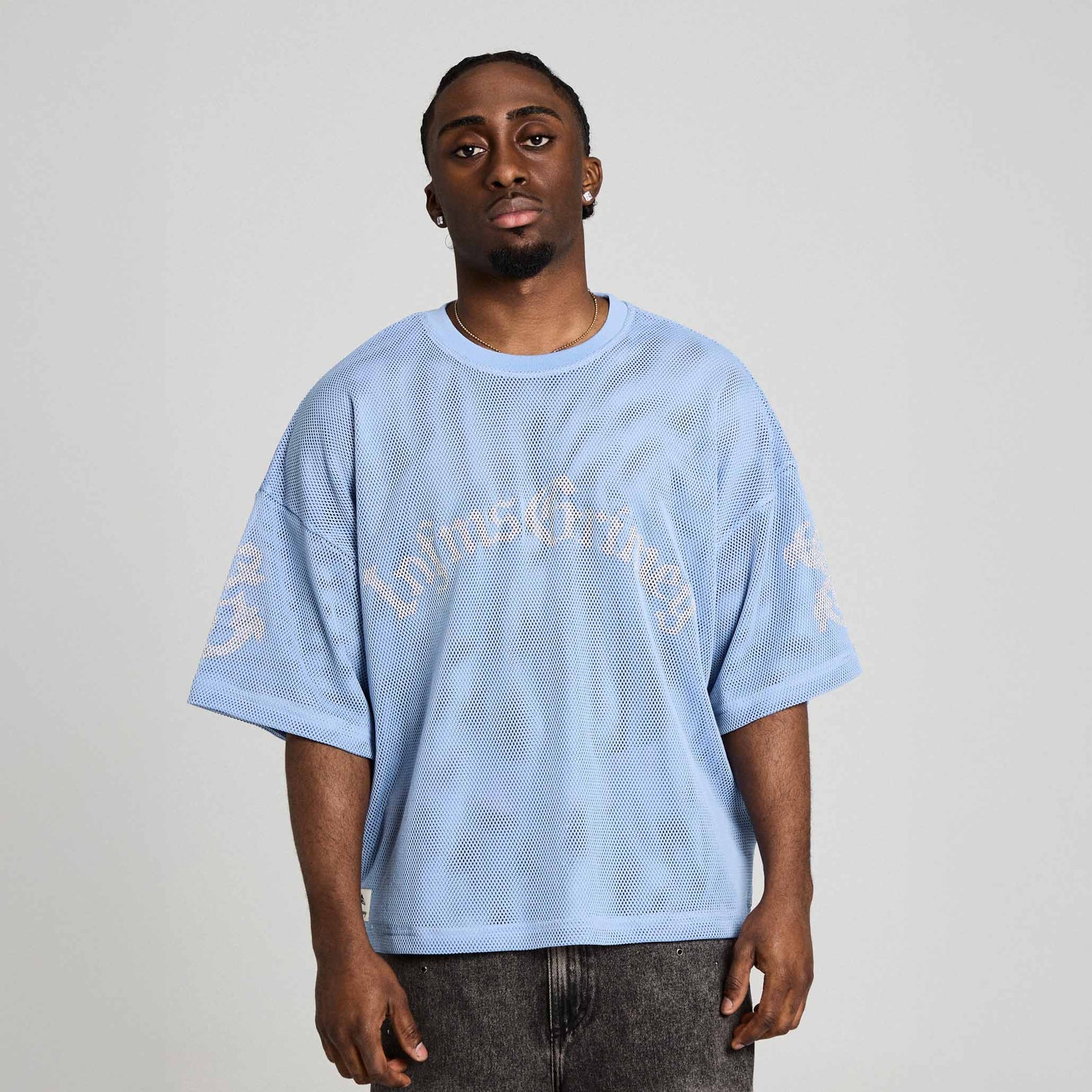 Camiseta Chief Watcher Mesh Boxy Light Blue