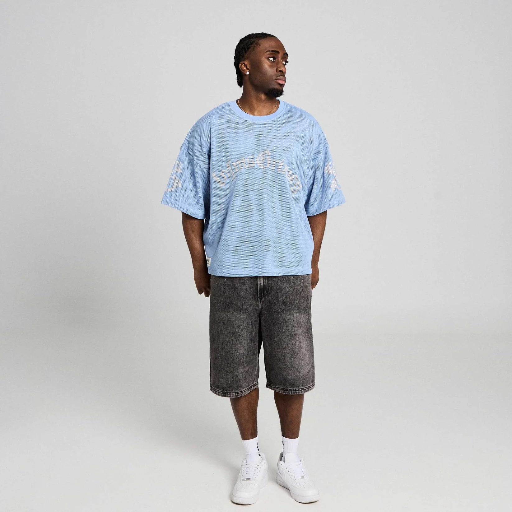 Camiseta Chief Watcher Mesh Boxy Light Blue