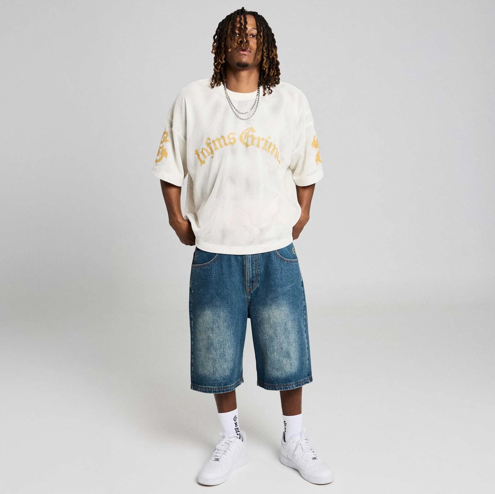 Camiseta Chief Watcher Mesh Boxy Off White