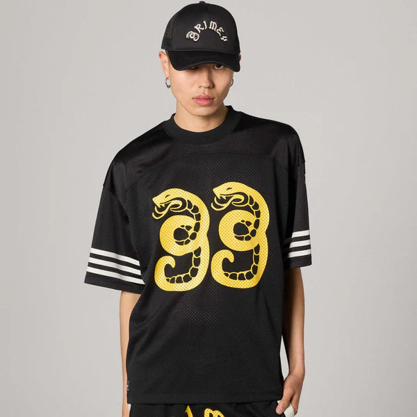 Camiseta De Football Droppin Science Mesh Boxy Black