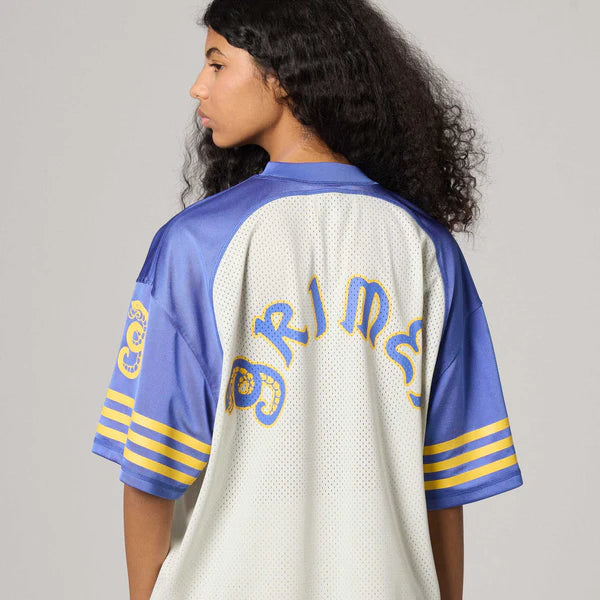 Camiseta De Football Droppin Science Mesh Boxy Off White