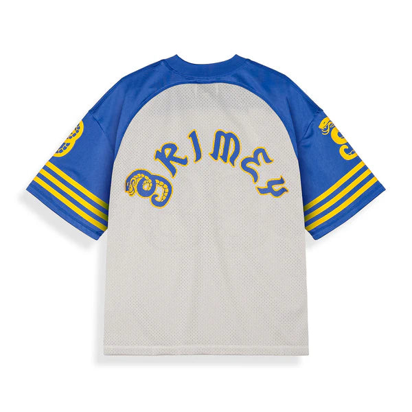 Camiseta De Football Droppin Science Mesh Boxy Off White