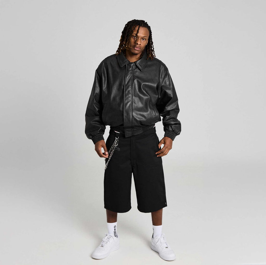 Chamarra Bomber Chief Watcher Pu Leather Black