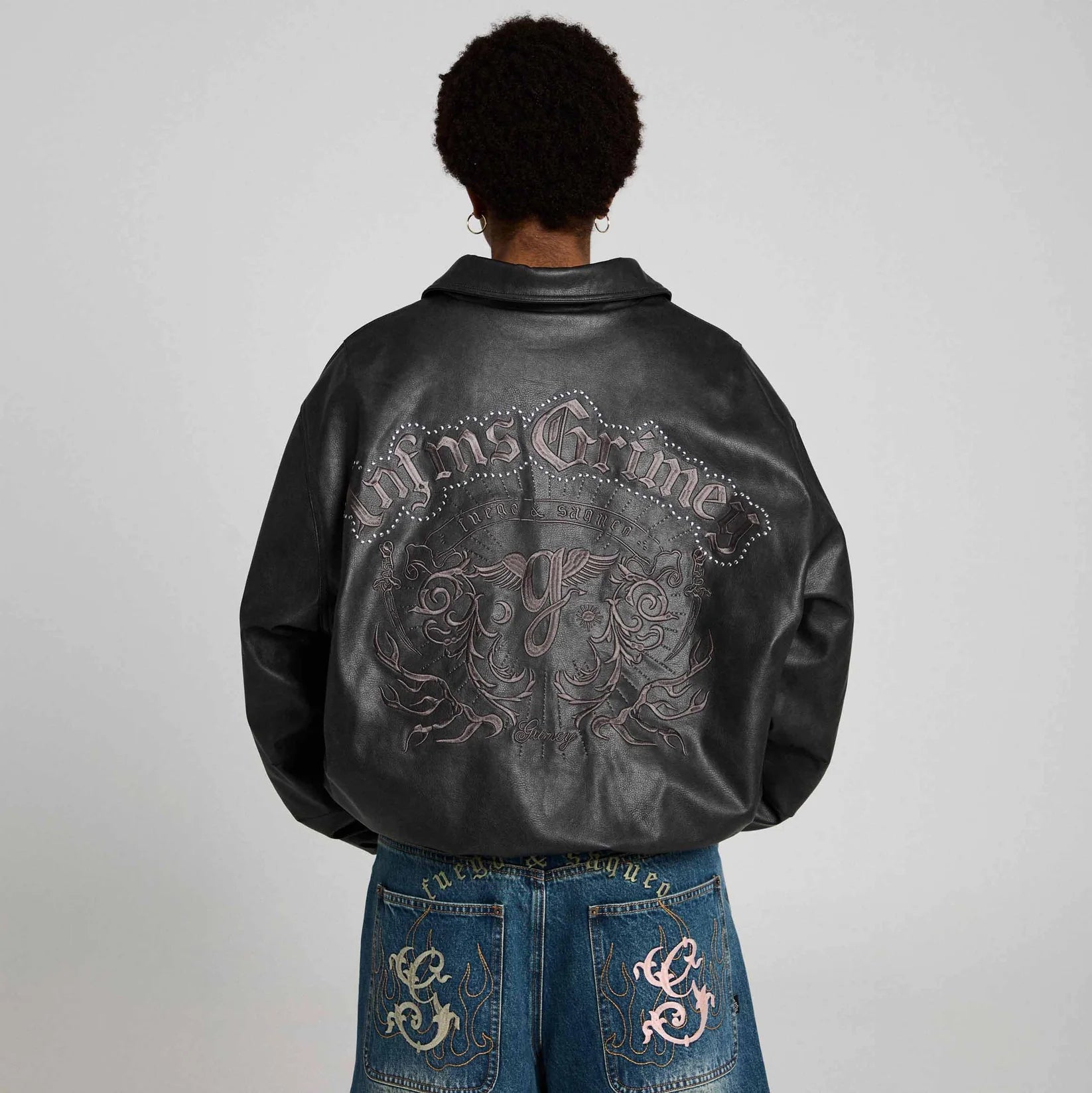 Chamarra Bomber Chief Watcher Pu Leather Black