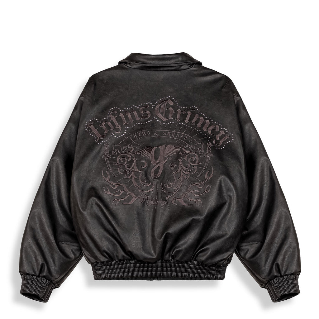 Chamarra Bomber Chief Watcher Pu Leather Black