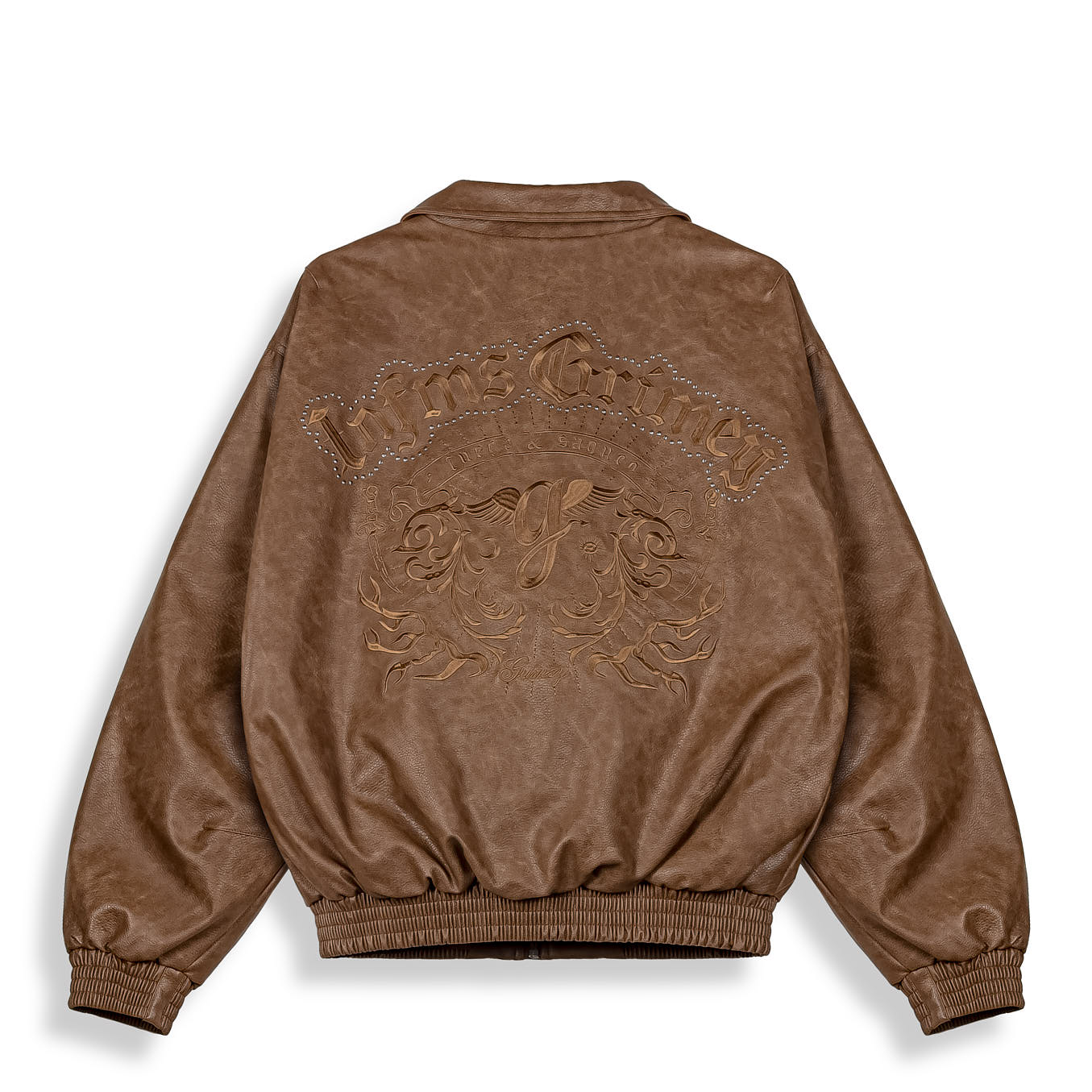 Chamarra Bomber Chief Watcher Pu Leather Brown