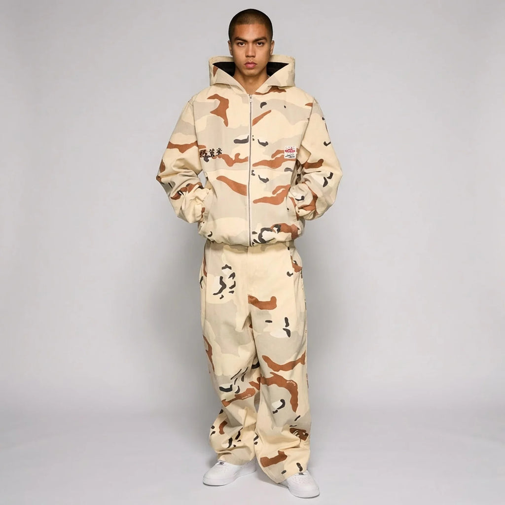 Chaqueta Grimey Capucha Concreat Jungle All Over Print Brown Camo