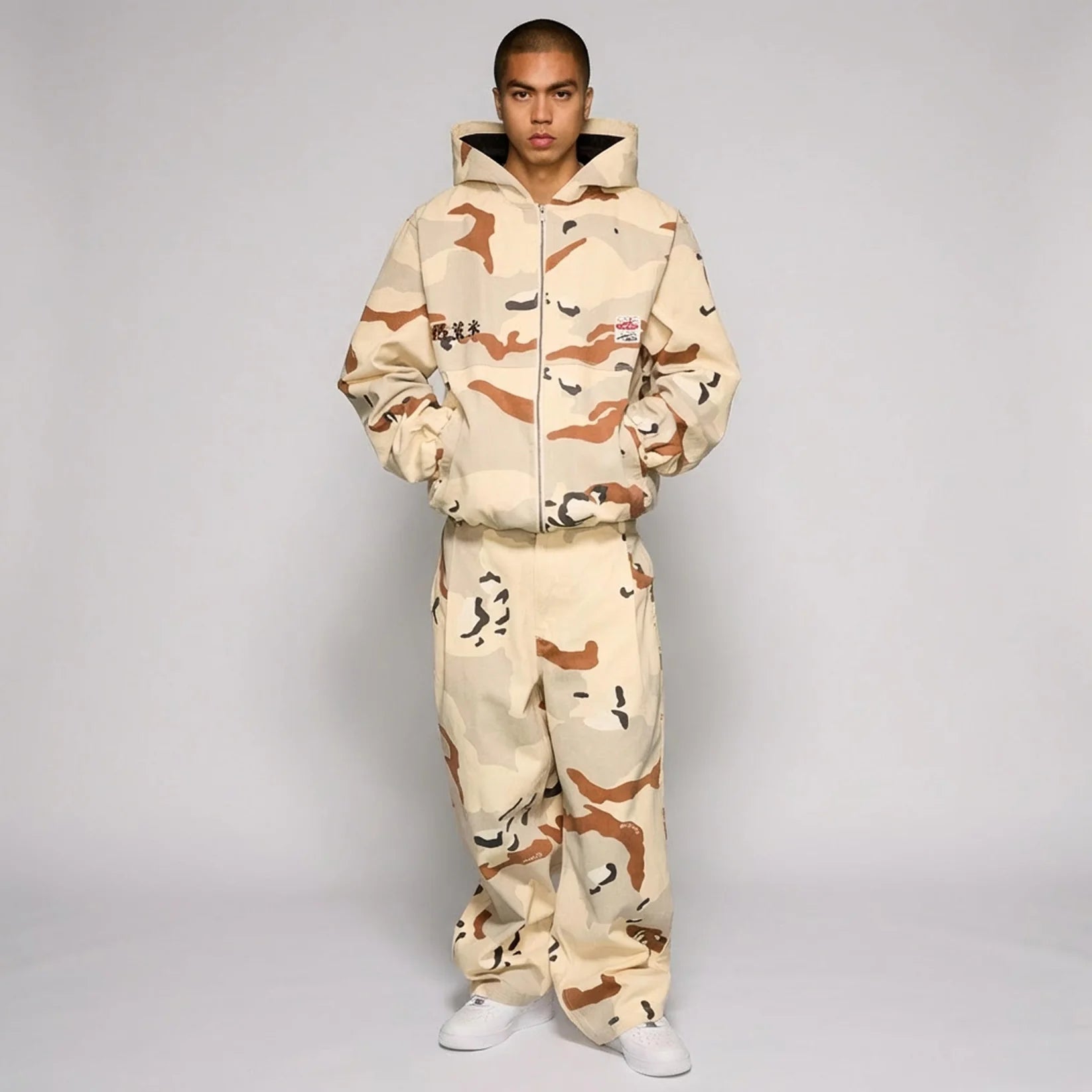 Chaqueta Grimey Capucha Concreat Jungle All Over Print Brown Camo