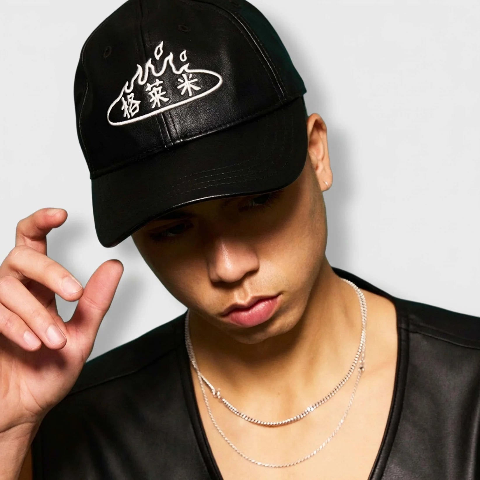 Gorra Concreat Jungle Pu Leather Curved Visor Black